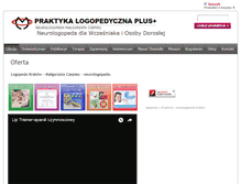 Tablet Screenshot of praktykalogopedyczna.pl